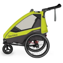 Qeridoo Sportrex 2 Fahrradanhänger Lime Green 2023 Limitiertes Design -Kinder Komfort 002 sportrex2 2023 lg buggy
