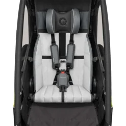 Qeridoo Sportrex 1 Fahrradanhänger Lime Green 2023 Limitiertes Design -Kinder Komfort 005 sportrex1 2023 lg front closeup