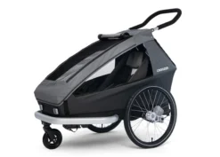 Croozer Kid Keeke 1 Mountain Grey 2in1 Fahrradanhänger & Buggy-Set