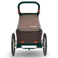 Croozer Kid Vaaya 1 Blossom Red 2in1 Fahrradanhänger & Buggy-Set -Kinder Komfort 121001122 croozer kid vayaa 1 blossom red rueckansicht