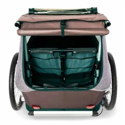 Croozer Kid Vaaya 2 Blossom Red 2in1 Fahrradanhänger & Buggy-Set -Kinder Komfort 121001322 croozer kid vayaa 2 blossom red rueckansicht kofferraum