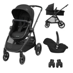 Maxi-Cosi Zelia3 Kinderwagen Set Essential Black Ab Geburt Bis Ca 4 Jahre Nutzbar