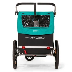 Burley Encore X Fahrradanhänger Türkis 2-Sitzer Mit Buggy-Funktion -Kinder Komfort 3 encore x rear webex