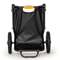 Burley Travoy Fahrradanhänger Und Einkaufstrolley Cool Grey Praktischer 2 In 1 Radanhänger -Kinder Komfort 3 travoy black fold1