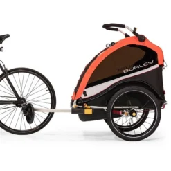 Burley Cub X Fahrradanhänger Atomic Red 2-Sitzer Mit Buggy-Funktion -Kinder Komfort 4 cub x bike webex