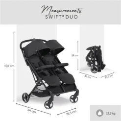 Hauck Swift X Duo Geschwisterwagen -Kinder Komfort 4007923500040.pt02.swift x duo black