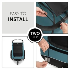 Hauck Bike Trailer Sunshade Sonnenschutz -Kinder Komfort 4007923550366.pt03.bike trailer sunshade black