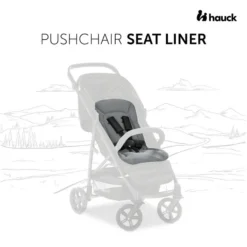 Hauck Pushchair Seat Liner Sitzauflage -Kinder Komfort 4007923670026.pt01.pushchair seat liner light grey
