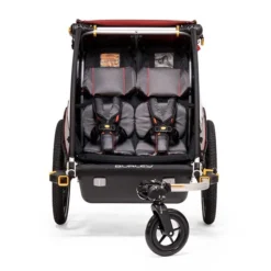 Burley Cub X Fahrradanhänger Atomic Red 2-Sitzer Mit Buggy-Funktion -Kinder Komfort 5 cub x interior webex