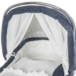 HESBA Condor Coupe Kinderwagen Außen 283 Innen 185 Teilleder Räder Weiß 30 Cm, Ledergriff Weiß -Kinder Komfort 5500 detail curtain 1 2019
