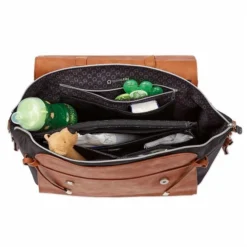 Gesslein Wickeltasche No.4 Schwarz/tabac Mit Kunstleder -Kinder Komfort 6351 607000 wickeltasche no4 offen 1