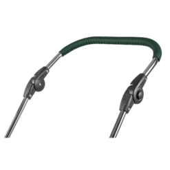 HESBA ClassicKorb Kinderwagen Außen 685 Innen 180 Black Edition - Räder Schwarz 30 Cm, Ledergriff Dunkelgrün -Kinder Komfort 9526 leather push handle new 2018 dark green