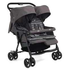 Joie Aire Twin Zwillingsbuggy Dark Pewter Inkl. Regenverdeck 7 Joie Aire Twin Zwillingsbuggy Dark Pewter Inkl. Regenverdeck -Kinder Komfort airetwin dark pewter angle 2 1