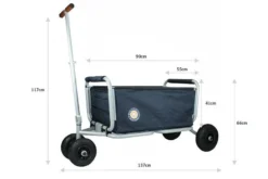 Beachtrekker LiFe Bollerwagen Blau Stabil Und Leicht Inkl. Feststellbremse -Kinder Komfort beachtrekker life info abmessungen 1