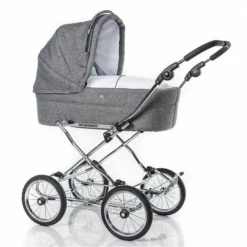 HESBA ClassicA Kinderwagen Außen 785 Innen 109 Räder Schwarz 25 Cm