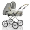 HESBA Condor Coupe Kinderwagen Außen 793 Innen 200 Teilleder Räder Schwarz 25 Cm, Ledergriff Greige