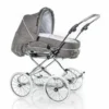HESBA Condor Coupe Kinderwagen Außen 767 Innen 109 Räder Weiß 30 Cm, Ledergriff Grau