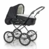 HESBA Condor Light Kinderwagen Außen 982 Innen 222 Black Edition - Räder Schwarz 30 Cm