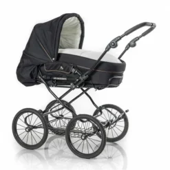 HESBA Condor Light Kinderwagen Außen 982 Innen 222 Black Edition - Räder Schwarz 30 Cm