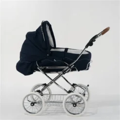 HESBA Condor Coupe Kinderwagen Außen 503 Innen 173 Räder Weiß 25 Cm, Ledergriff Hellbraun -Kinder Komfort cro9320
