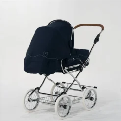HESBA Condor Coupe Kinderwagen Außen 503 Innen 173 Räder Weiß 25 Cm, Ledergriff Hellbraun -Kinder Komfort cro9330
