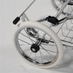 HESBA Condor Coupe Kinderwagen Außen 503 Innen 173 Räder Weiß 25 Cm, Ledergriff Hellbraun -Kinder Komfort cro9419