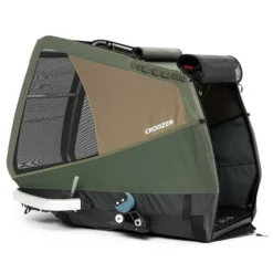 Croozer Dog Mikke Moss Green Fahrradanhänger Für Große Hunde Geeignet -Kinder Komfort croozer dog mikke moss green 2022 box side