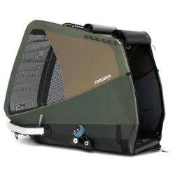 Croozer Dog Tammo Moss Green Fahrradanhänger Für Sehr Große Hunde Geeignet -Kinder Komfort croozer dog tammo moss green 2022 box side