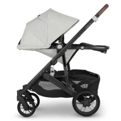 UPPAbaby Cruz V2 Sportwagen Anthony White & Grey Chenille -Kinder Komfort cruz22 ath side reversed reclined sunshade