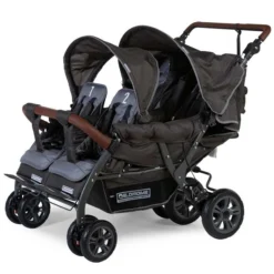 Childhome Neuer Quadruple Autobrake Vierlingswagen Anthrazit - Robust Und Komfortabel
