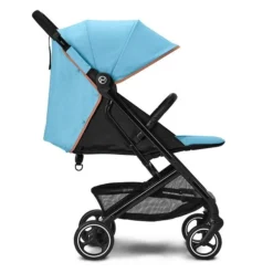 CYBEX Beezy Buggy Beach Blue Gestell In Black -Kinder Komfort cyb 22 int exc us y270 beezy blk bebl fullyreclined