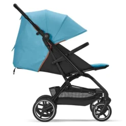 CYBEX Eezy S+2 Buggy Beach Blue Gestell In Black | Mit All-Terrain Rädern -Kinder Komfort cyb 22 int excl us y270 eezys 2 blk bebl lieflat