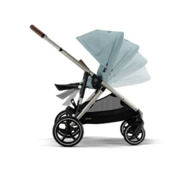 CYBEX Gazelle S Kinderwagen Sky Blue + Cloud T I-Size + Zubehör Bundle -Kinder Komfort cyb 22 int excl us y270 gazelles tpe skbl rwf reclinesteps screen hd