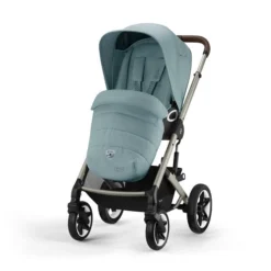 CYBEX Talos S LUX Kinderwagen Bundle Sky Blue Gestell In Taupe -Kinder Komfort cyb 22 int y045 talosslux windstopper tpe skbl screen hd
