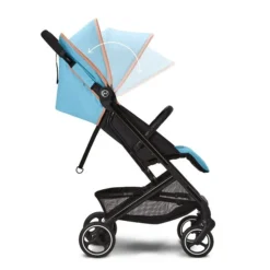 CYBEX Beezy Buggy Beach Blue - Gestell Black -Kinder Komfort cyb 22 int y270 beezy blk bebl canopy steps