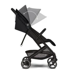 CYBEX Beezy Buggy Moon Black - Gestell Black -Kinder Komfort cyb 22 int y270 beezy blk moob canopy steps