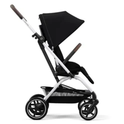 CYBEX Eezy S Twist+2 Buggy Moon Black Gestell Silver | Mit All-Terrain Rädern -Kinder Komfort cyb 22 int y270 eezystwist 2 slv moob