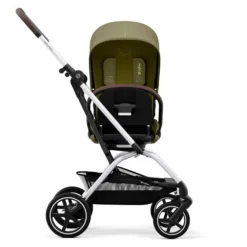 CYBEX Eezy S Twist+2 Buggy Nature Green Gestell Silver | Mit All-Terrain Rädern -Kinder Komfort cyb 22 int y270 eezystwist 2 slv nagr rotation