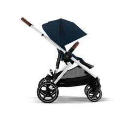 CYBEX Gazelle S Sportwagen Ocean Blue Gestell In Silver | Der City-Shopper -Kinder Komfort cyb 22 int y270 gazelles slv ocbl canopy open