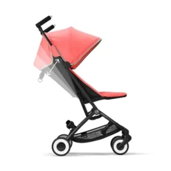 CYBEX Libelle Buggy Hibiscus Red Gestell Black | Einfach Faltbar -Kinder Komfort cyb 22 int y270 libelle blk hibr recline steps