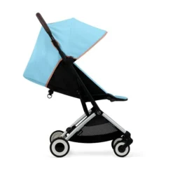 Cybex Orfeo Beach Blue | Gestell Silber -Kinder Komfort cyb 23 int excl us y270 orfeo slv bebl recline