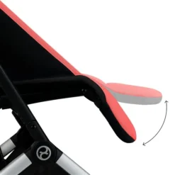 Cybex Orfeo Hibiscus Red | Gestell Silber -Kinder Komfort cyb 23 int deta orfeo slv hibr legrest steps