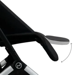 Cybex Orfeo Moon Black | Gestell Silber -Kinder Komfort cyb 23 int deta orfeo slv moob legrest steps