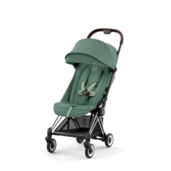 CYBEX Coya Chrome Dark Brown Leaf Green -Kinder Komfort cyb 23 int y045 coya legr chbr sunvisor