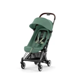 CYBEX Coya Chrome Dark Brown Leaf Green -Kinder Komfort cyb 23 int y045 coya legr chbr withoutinlay