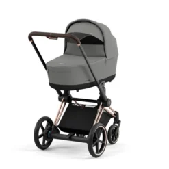 CYBEX E-PRIAM Kinderwagen Mirage Grey Bundle New Generation Inkl. 8 Zubehörartikel -Kinder Komfort cyb 23 int y225 e priam cot rogo migr print medium