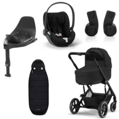 CYBEX Balios S LUX Kinderwagen + Cloud T I-Size Bundle Moon Black