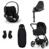 CYBEX Talos S LUX Kinderwagen Bundle Moon Black Gestell In Black