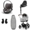 CYBEX Talos S LUX Kinderwagen Bundle Lava Grey Gestell In Silver