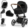 CYBEX PRIAM Kinderwagen Sepia Black Bundle New Generation Inkl. 7 Zubehörartikel
